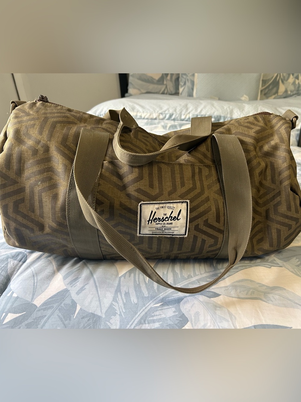 Herschel Supply Company Olive Geometric Duffel Bag
